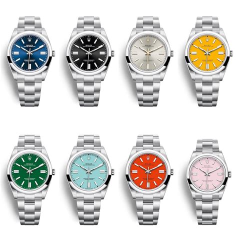 rolex watch dial colors